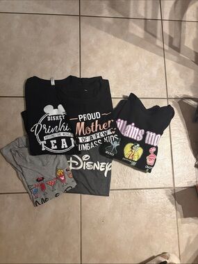 Disney Graphic Tee Bundle - Black & Gray